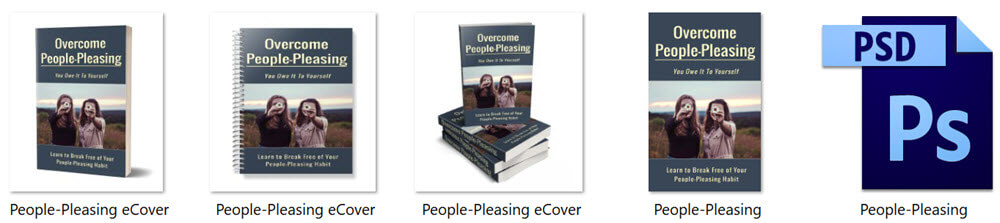 Overcome People-Pleasing PLR eBook Cover Graphics