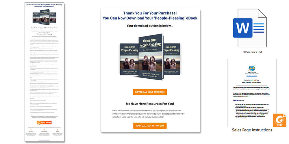 Overcome People-Pleasing PLR eBook Sales Page