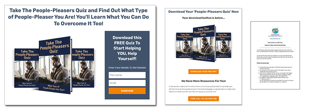 People-Pleasers Quiz PLR Report Squeeze Page