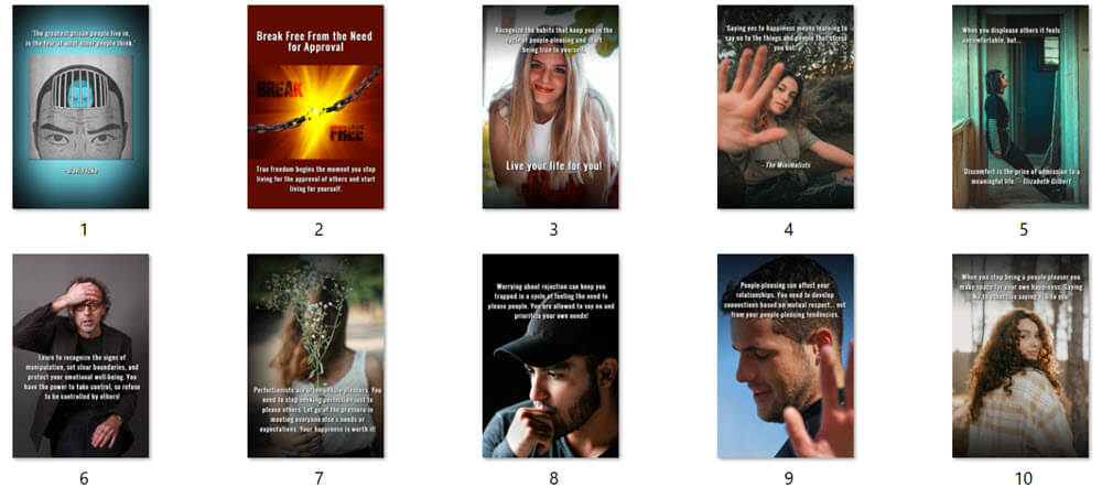 People-Pleasing PLR Large Social Posters