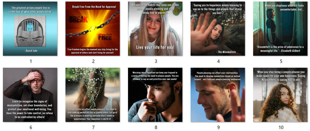 People-Pleasing PLR Social Posters