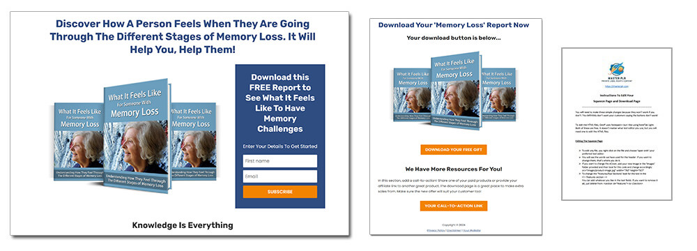 Memory Loss PLR Report Squeeze Page