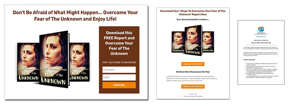 Overcome Fear of The Unknown PLR Squeeze Page