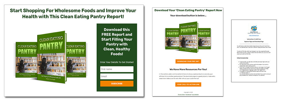 Clean Eating Pantry PLR Report Squeeze Page