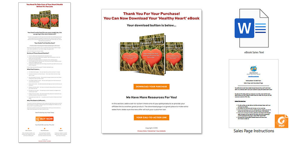 Healthy Heart PLR Sales Page