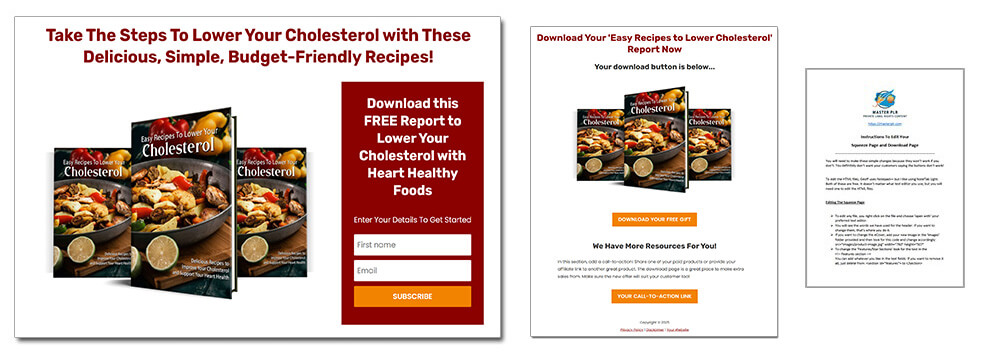 Lower Cholesterol PLR Squeeze Page